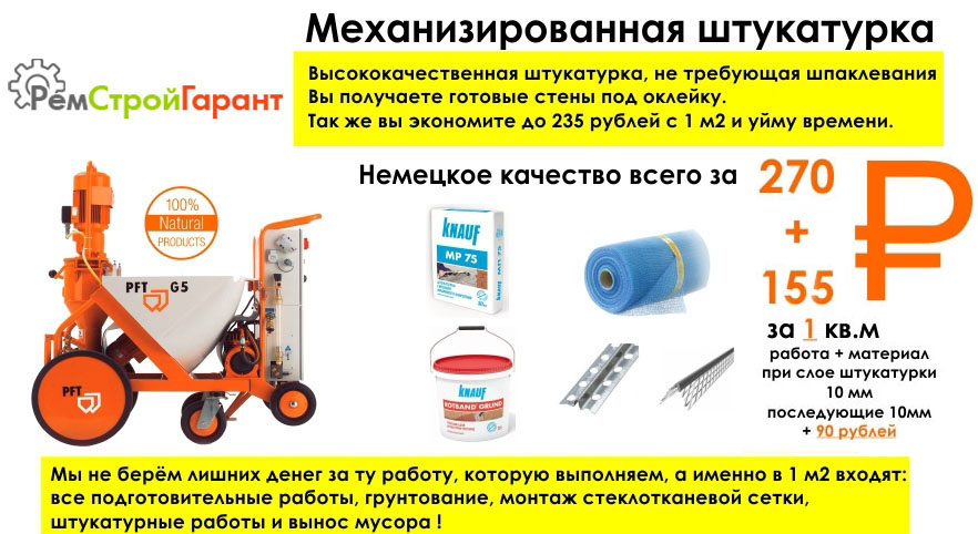 цена штукатурки стен 